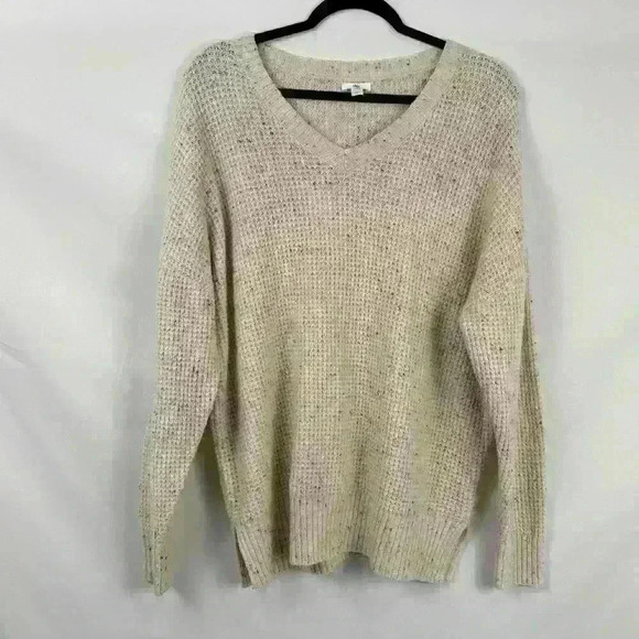 Knit Drop Shoulder Sweater Fall Cozy - Picture 1 of 8